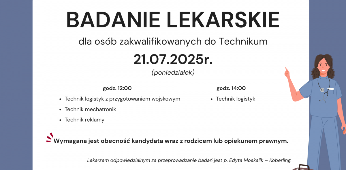 Badanie lekarskie 2025